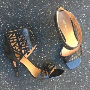 Leather Cutout Heels
